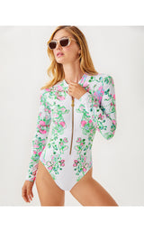 UPF50+ Randee Rashguard One Piece Swim - Orchids On The Avenue