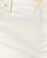 29" Eagan Shimmer Denim High Rise Skinny Jean - Coconut Metallic