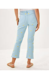 Annet High Rise Crop Flare Pant - Bluette
