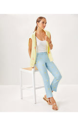 Annet High Rise Crop Flare Pant - Bluette