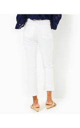 Annet High Rise Crop Flare Pant - Resort White