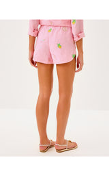 Elodey Linen Short - Conch Shell Pink Happy Hour