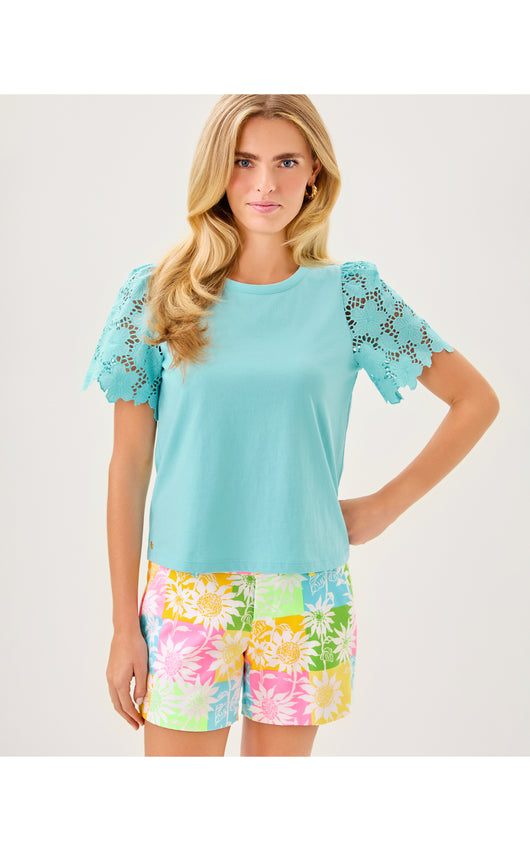 Callahan Stretch Shorts - Via Sunny Sunflowers