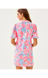 Mialeigh Elbow Sleeve Linen Dress - Sun Sea Sand