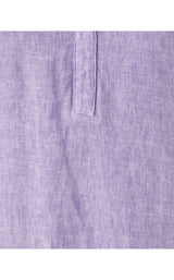 Mialeigh Elbow Sleeve Linen Dress - Tropicalia Purple X Resort White