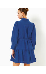 Drena Linen Dress - Martinique Blue