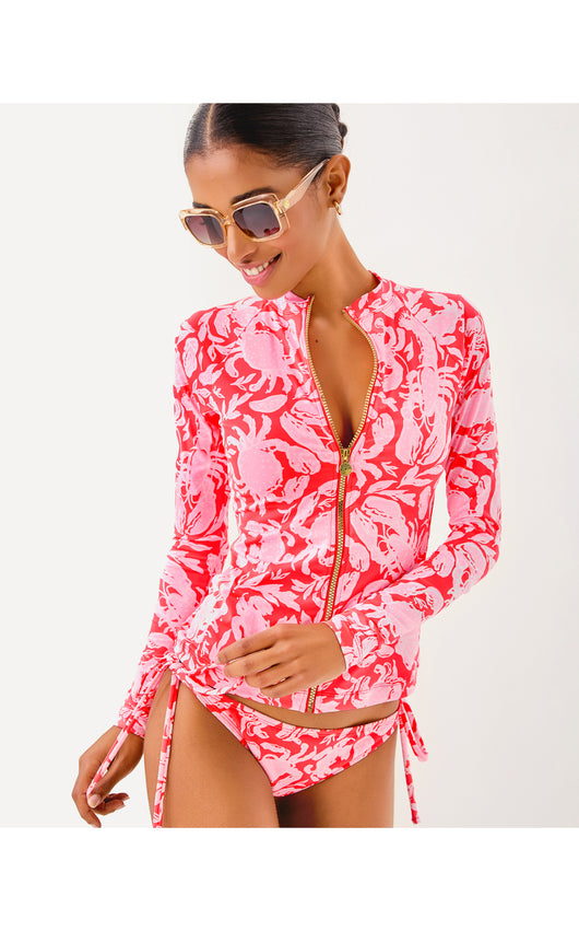 UPF50+ Royden Rashguard Top - Cane Coral