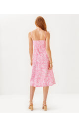 Allarie Midi Dress - Rousseau Pink Tulip To Tango