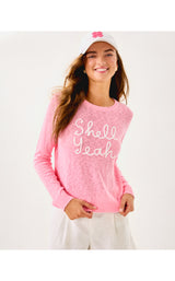Tully Sweater - Conch Shell Pink Shell Yeah Embroidery