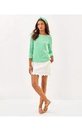 UPF50+ Callison Top - Fauna Green x Resort White Butterfly Pattern