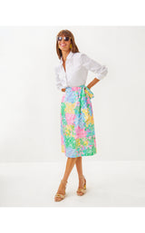 Rowena Midi Skirt - Bright Delight Patch