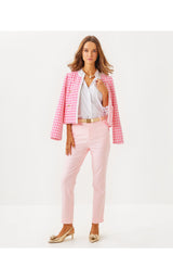 Rohana Boucle Shift Jacket- Rousseau Pink Charming Check Boucle