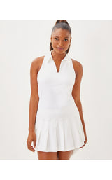 UPF50+ Dania Pleated Dress - Resort White