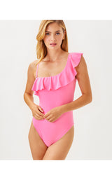Caelum Ruffle One Piece Swim - Rousseau Pink