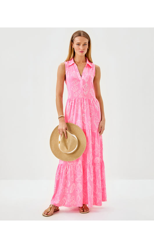 Riegan Maxi Dress - Rousseau Pink Cool As Shell