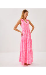 Riegan Maxi Dress - Rousseau Pink Cool As Shell