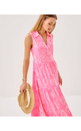 Riegan Maxi Dress - Rousseau Pink Cool As Shell