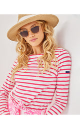 Lilly Pulitzer x Saint James Minquidame Tee - Rose Soleil Stripes