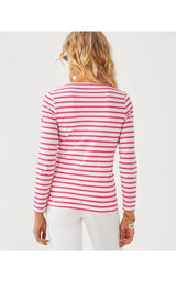 Lilly Pulitzer x Saint James Minquidame Tee - Rose Soleil Stripes