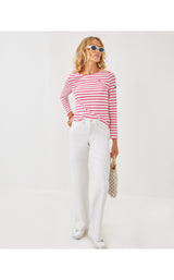 Lilly Pulitzer x Saint James Minquidame Tee - Rose Soleil Stripes