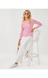 Lilly Pulitzer x Saint James Minquidame Tee - Rose Soleil Stripes