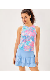 UPF50+ Candia Active Bra Tank - Roar Of The Seas