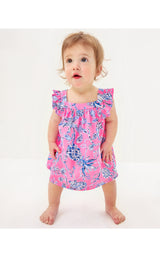 Plumeria Infant Dress - Rousseau Pink Barefoot Beachcombers