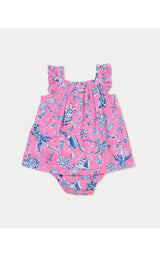 Plumeria Infant Dress - Rousseau Pink Barefoot Beachcombers