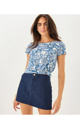 Colette Stretch Denim Skirt - Dark Wash