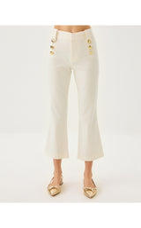 Parrish High Rise Crop Flare - Coconut