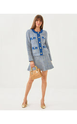 Ascena Boucle Jacket - Tangier Teal Ocean Deep Lurex Boucle