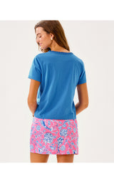 Clairmont Crochet Trimmed Knit Top - Sunwashed Blue