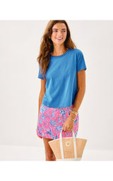 Clairmont Crochet Trimmed Knit Top - Sunwashed Blue