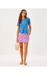 Clairmont Crochet Trimmed Knit Top - Sunwashed Blue