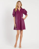 Emerson Faux Leather Dress - Orchid
