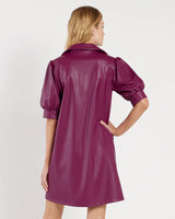 Emerson Faux Leather Dress - Orchid