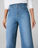SPANXshape™ EveryWear Cropped Wide Leg Jeans - Stonewashed Blue