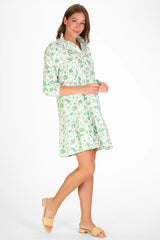 Adara Dress - Green Botanical