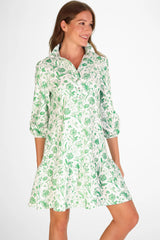 Adara Dress - Green Botanical