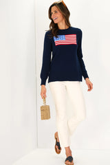 Navy Casual Crew Flag Sweater