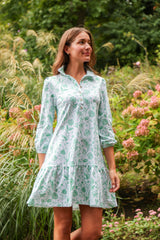 Adara Dress - Green Botanical