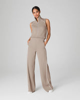 SPANX® AirEssentials Pique Sleeveless Mockneck Jumpsuit - Ashwood