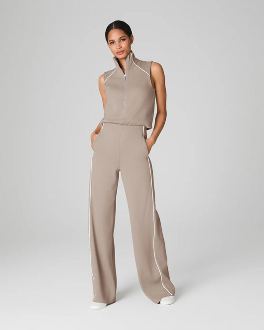 SPANX® AirEssentials Pique Sleeveless Mockneck Jumpsuit - Ashwood