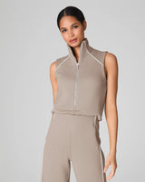 SPANX® AirEssentials Pique Sleeveless Mockneck Jumpsuit - Ashwood
