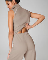 SPANX® AirEssentials Pique Sleeveless Mockneck Jumpsuit - Ashwood