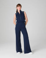 SPANX® AirEssentials Pique Sleeveless Mockneck Jumpsuit - Timeless Navy