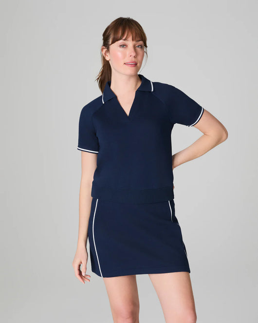 SPANX® AirEssentials Pique Polo Top - Timeless Navy