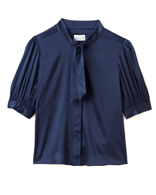 Peggy Short Sleeve Blouse - Midnight Blue