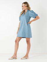 Hampton Mini Dress - Denim Chambray