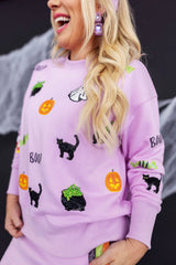 Lavender Spooky Season Sweatshirt
